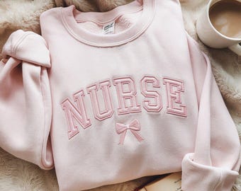 Embroidered Nurse Sweatshirt, Nurse Sweatshirt, Gift for Her, Gift for Him, Gift for Nurse, Nurse Graduation Sweatshirt, Nurse Gifts