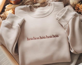 Embroidered HOA HOA HOA Sweatshirt, Book Lover Tee, Cozy Season Shirt, Inspired Tee, Twilight Tee, Gift for Her