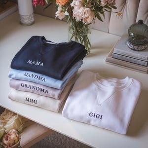 Embroidered Grandma Shirt, Gigi Shirt, Gift for Grandma, Nana Shirt, New Grandma Gift, Embroidered Grandma, College Block, Gift For Family
