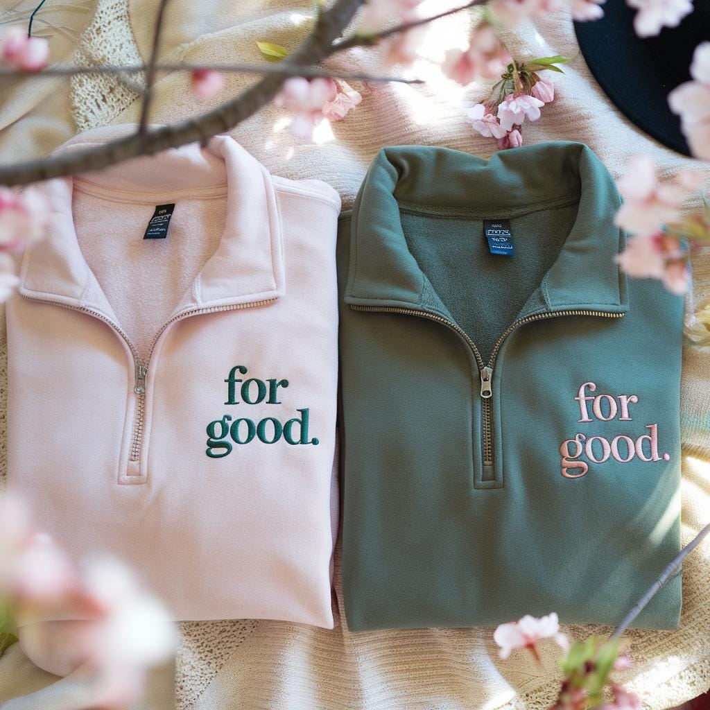 Embroidered for Good Quarter Zip Sweatshirt, Shiz University Shirt