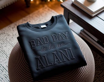 Embroidered Alani Embroidery Sweatshirt: Caffeine Crisis Crewneck - Fun Drink Gift