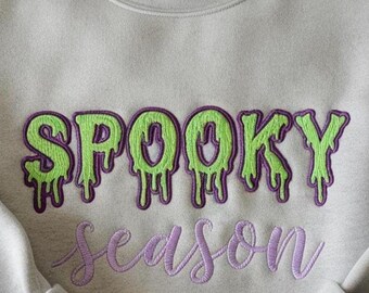 ASTANFY Felpa Fantasma Halloween Donna, Carina Con Ricamo Spettrale, Manica Lunga, Misto Cotone, Autunno