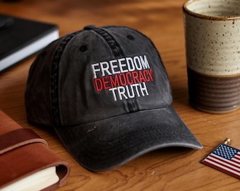 Cappello ricamato anti-Trump FDT, cappello da papà per mettere sotto accusa il presidente, cappello anti-Trump discreto, cappello per i diritti riproduttivi, regalo per democratici, regalo per donne