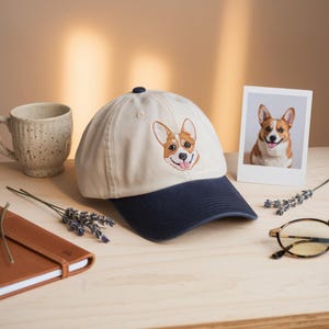Custom EMBROIDERED Pet Hat Using Pet Photo Personalized Dog Hat Custom Cat Hat Custom Pet Cap Dog Hat Custom Dog Baseball Cap Dog Mom Hat