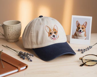 Custom EMBROIDERED Pet Hat Using Pet Photo Personalized Dog Hat Custom Cat Hat Custom Pet Cap Dog Hat Custom Dog Baseball Cap Dog Mom Hat