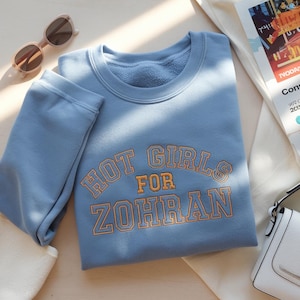 Embroidered Hot Girls for Zohran Tee, Zohran for NYC, Zohran Mamdani, Zohran for Mayor, Zohran Shirt, Democratic Socialists of America