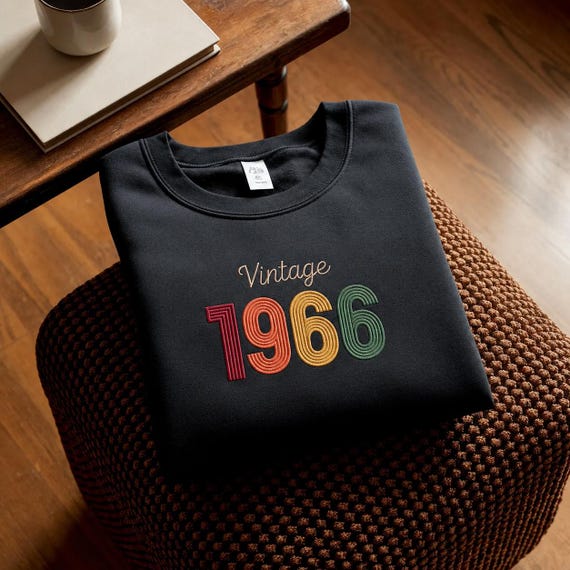 Embroidered 60th Birthday Shirt, Vintage 1966 Shirt, 60th Birthday Gift For Women, 60th Birthday Gift For Men, 60th Birthday Woman