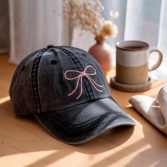 Cappello da baseball da donna vintage in cotone lavato con cuore