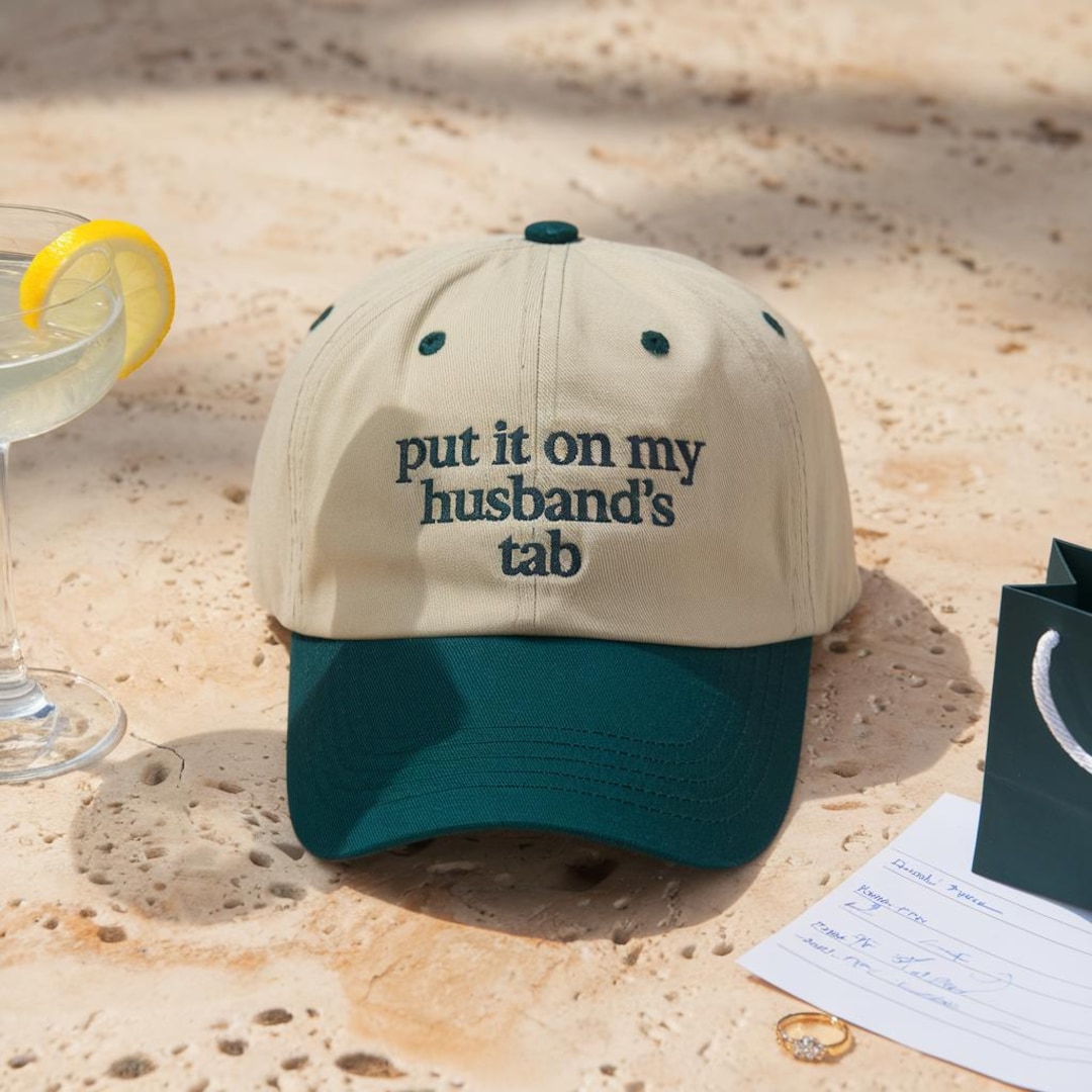 Embroidered Put It on My Husbands Tab Hat | Two Tone Hat | Husband ...
