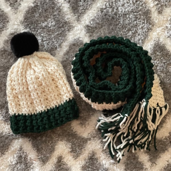 The Evergreen Hat and Scarf Crochet Pattern