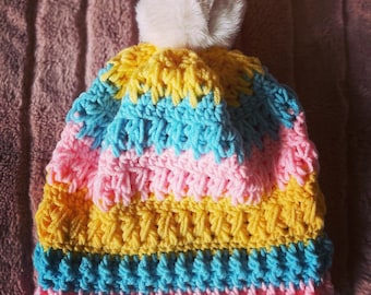 Padrão de crochê de chapéu de penas ColorWeave
