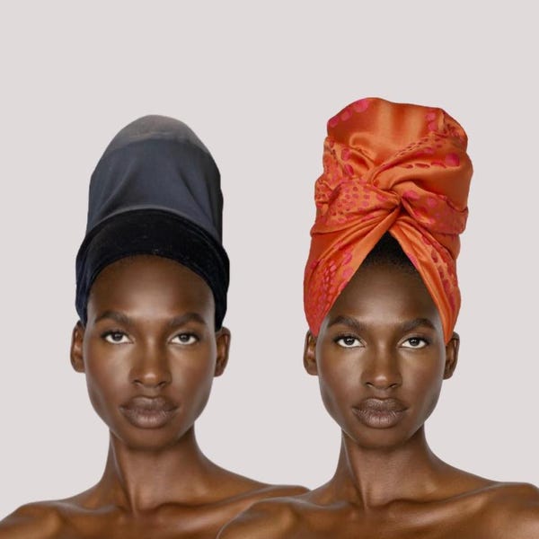 HEADWRAP VOLUMIZER CAP Adjustable | Perfect for Natural Hair, Protective Styling, and Easy Headwrap Looks