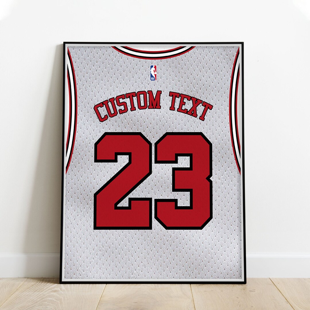 Custom White Basketball Jersey Poster Vintage Poster Art Etsy