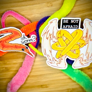 Worm on a String Stickers