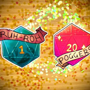 Dungeons and Dragons D20 Stickers