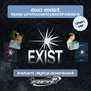 EXO PC Placeholder- CHEN ver descarga digital / relleno de carpeta kpop / marcador de posición de tarjeta fotográfica de relleno de carpeta / coleccionista de exol de refresco de crema