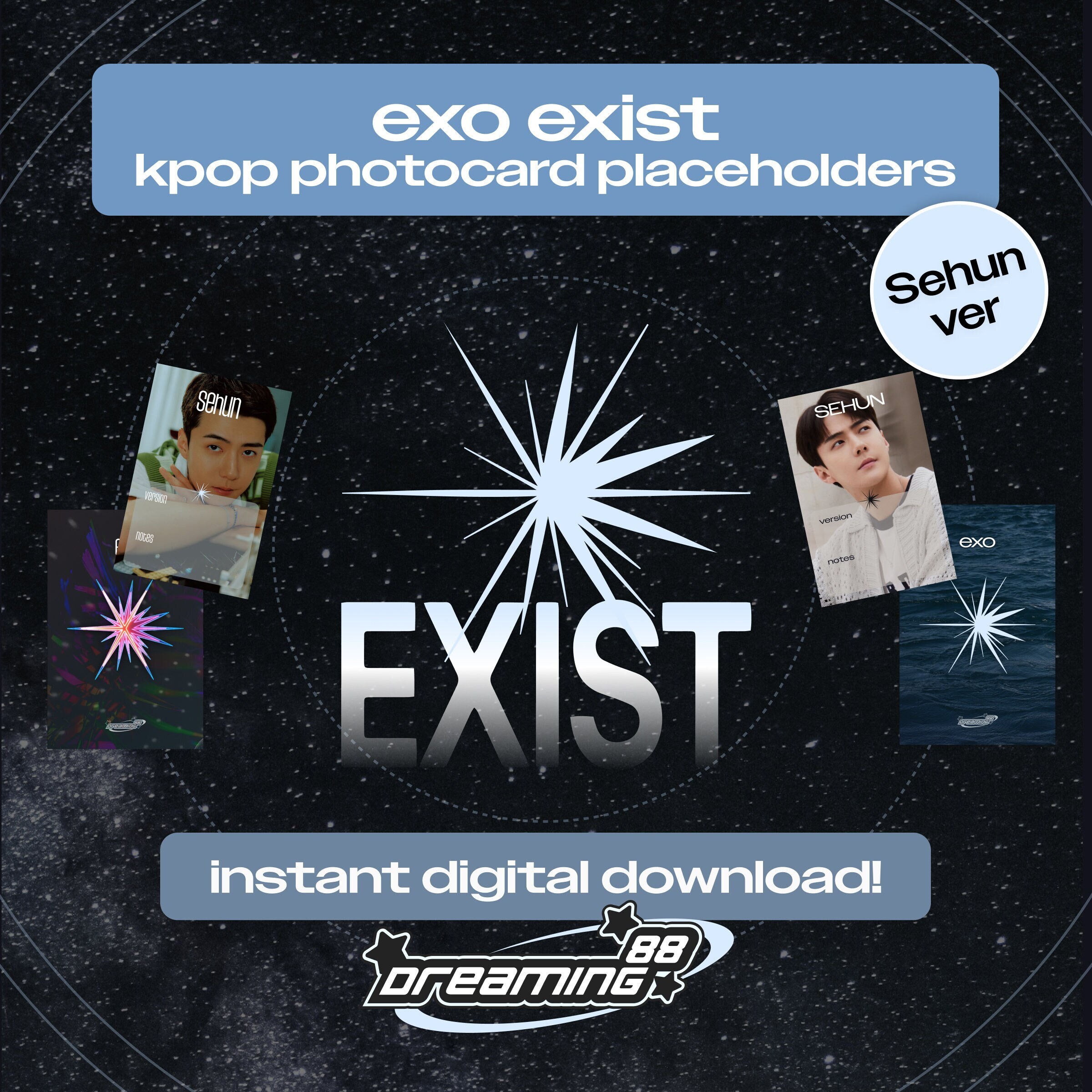 Exo Sehun Photocard - Etsy