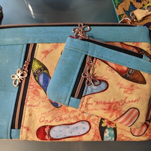 Shoe Clutch Purse handmade with cork and cotton