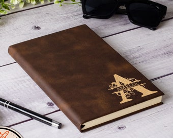 Personalized Engraved Leather Sketchbook, Custom Leather Unlined Journal, Handmade Artist Sketchbook, Unlined Vintage Leather Notebook
