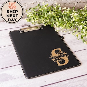 Personalized Leather Clipboard, Custom Clipboard for Teachers, Baseball Coach Thank You Gift, Football Coach Gift, Basketball Coach Gift