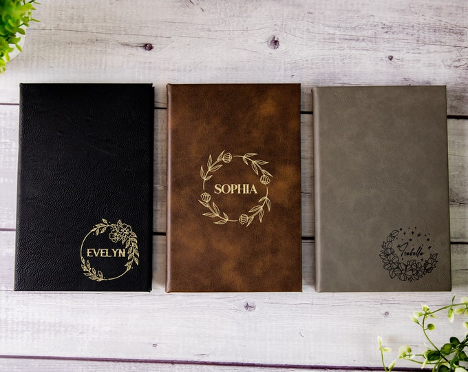 Journal en cuir gravé personnalisé pour elle, journal de prière personnalisé, cadeau pour mère, agenda personnalisé pour femme, cadeau fête des mères