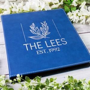 Custom Engraved Leather 3 Ring Binder Portfolio, Personalized Letter Size 8.5 x 11 Binder, Office Gifts, Colleague gift, Business Binder