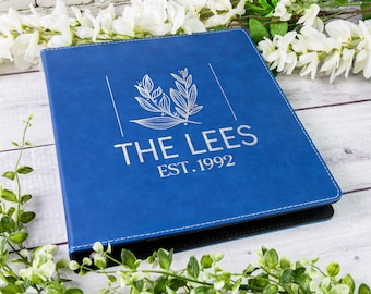 Custom Engraved Leather 3 Ring Binder Portfolio, Personalized Letter Size 8.5 x 11 Binder, Office Gifts, Colleague gift, Business Binder