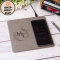Personalized Leather Charging Mat, Leather Charger Mat, Custom Charging Pad, Wireless Phone Charger, Coworker Gift, Office Gifts, Boss Gift