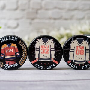 Custom Printed Hockey Puck Gift, Personalized Hockey Puck, Hockey Coach Gift, Hockey Team Roster Custom Gifts, Hockey Mom & Dad Gifts image 6