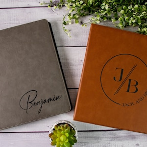 Personalized Leather 3 Ring Binder Portfolio, Custom Engraved Letter Size 8.5 x 11 Binder, Business Binder, Office Gifts, Colleague gift