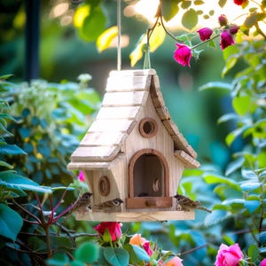 Personalisiertes Vogelhaus, Vogelliebhaber Einzigartiges Abschlussgeschenk, Neues Zuhause Geschenk, Geburtstagsgeschenk, Vogelbeobachter, Spatz oder Kolibri Vogelhaus im Freien