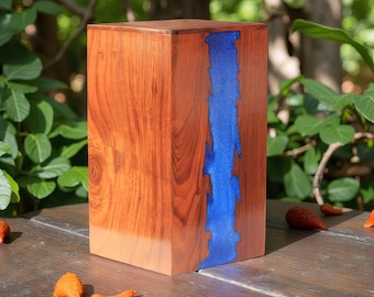 Personalized Wooden Cremation Urn: Handmade Memorial Ashes Box