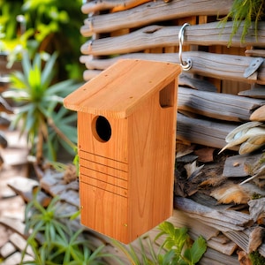Dekoratives Vogelhaus für Garten und Wanddekor mit wetterfestem Finish, Holznistkasten, Gartenvogelhaus, Gartenkunst