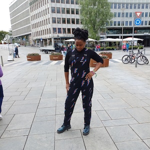 Black, Rainbow, Bolt Lighting, Dungaree, Overalls,  David Bowie, Casual Wear, Run and Fly, Only 4XL Available