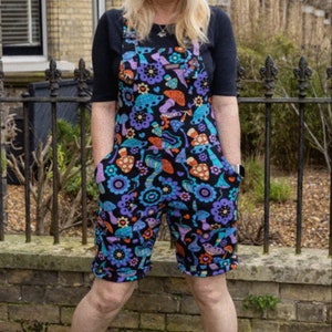 Dunga, Shorts, Magic Mushrooms Print, Mayhem, Unisex, Overalls, Festivals, Womenwear, Menwear, Run & Fly