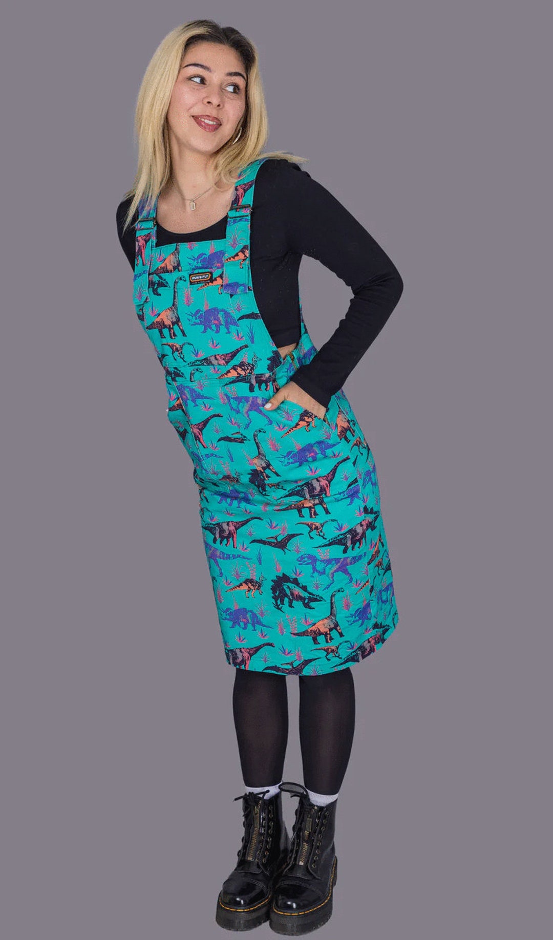 Dinosaur pinafore womens cheap