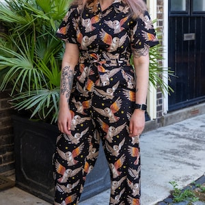 70&#39;s Style, Hoot, Owl, Jumpsuit, Casual Wear, Run and Fly, Plus Size