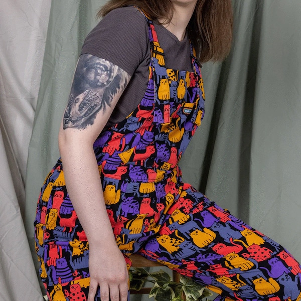 Moon Print Overalls Etsy