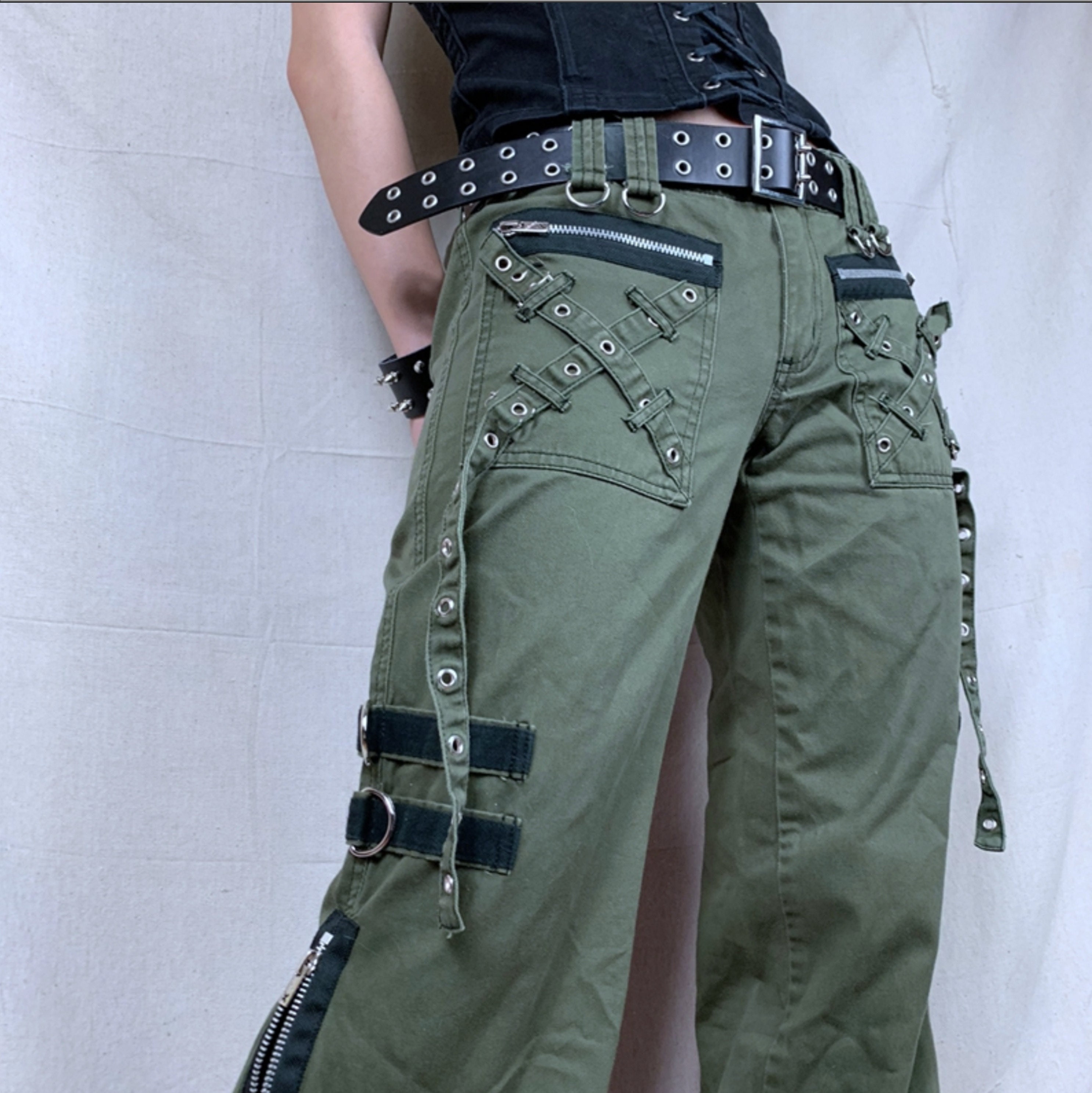 Men's Punk Cargo Pants With Chains – Punk Design