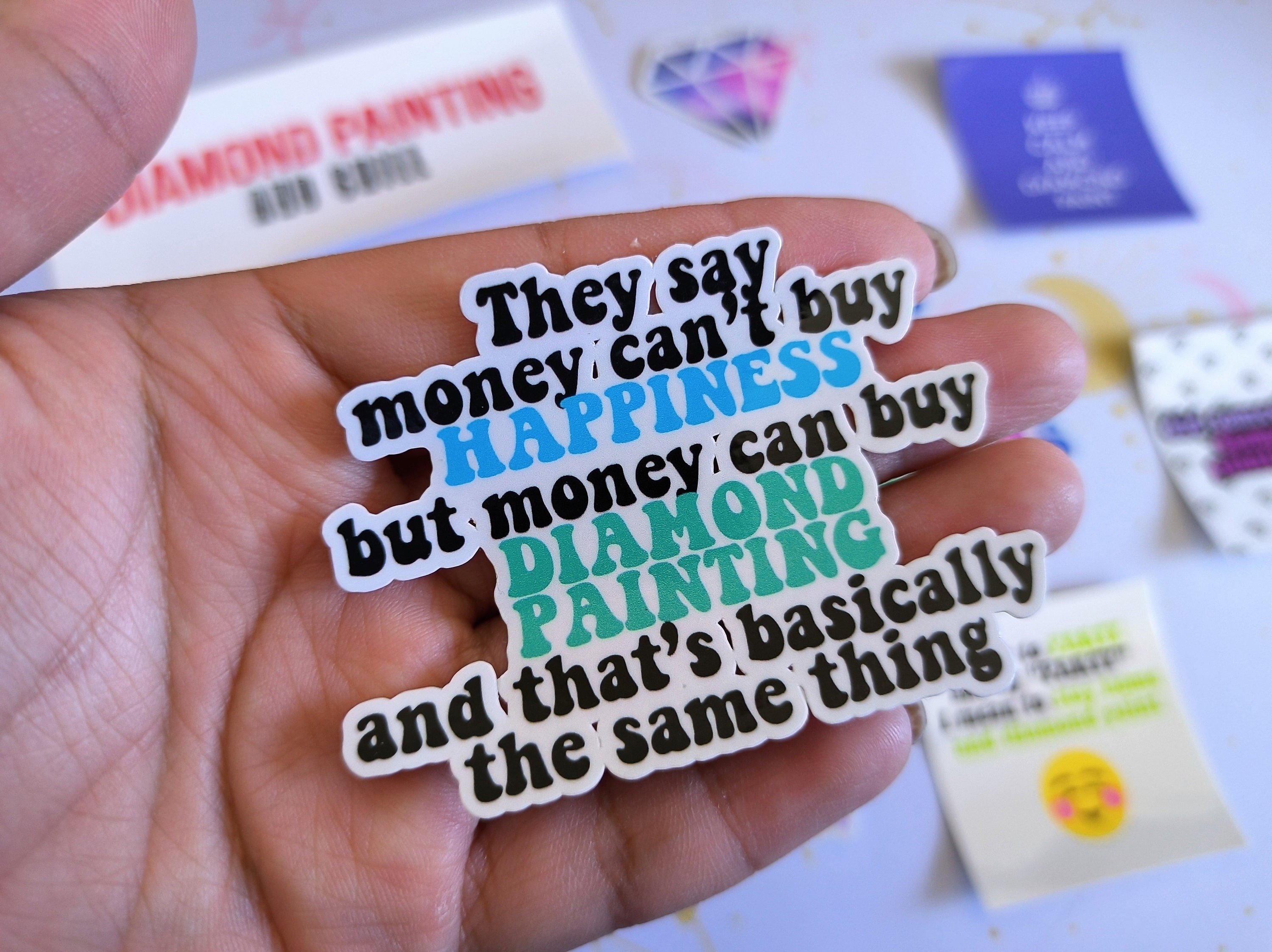 Diamond Painting Stickers, Diamond Painting Quotes Stickers, Printable