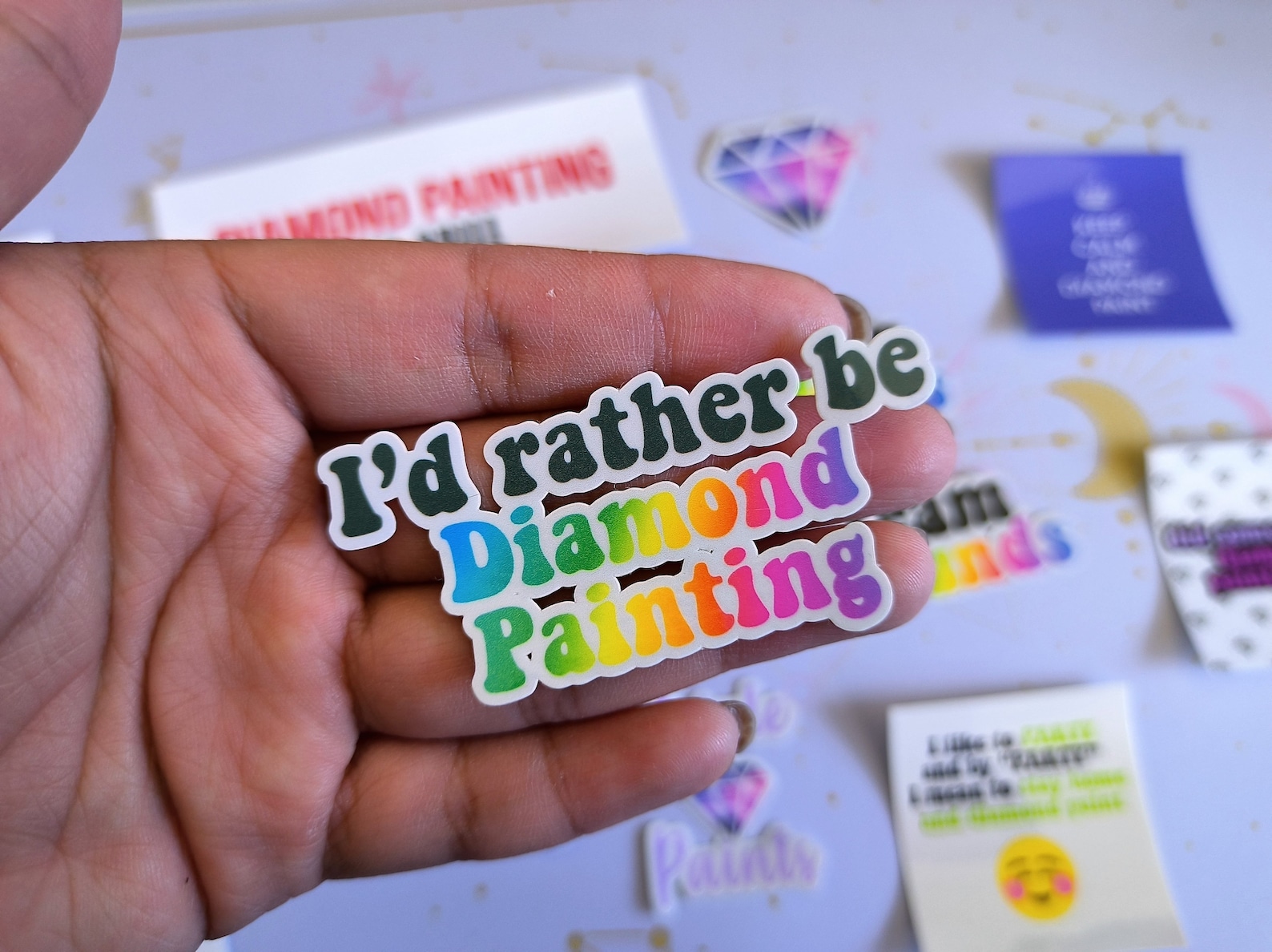 Diamond Painting Stickers Diamond Painting Quotes Stickers Etsy