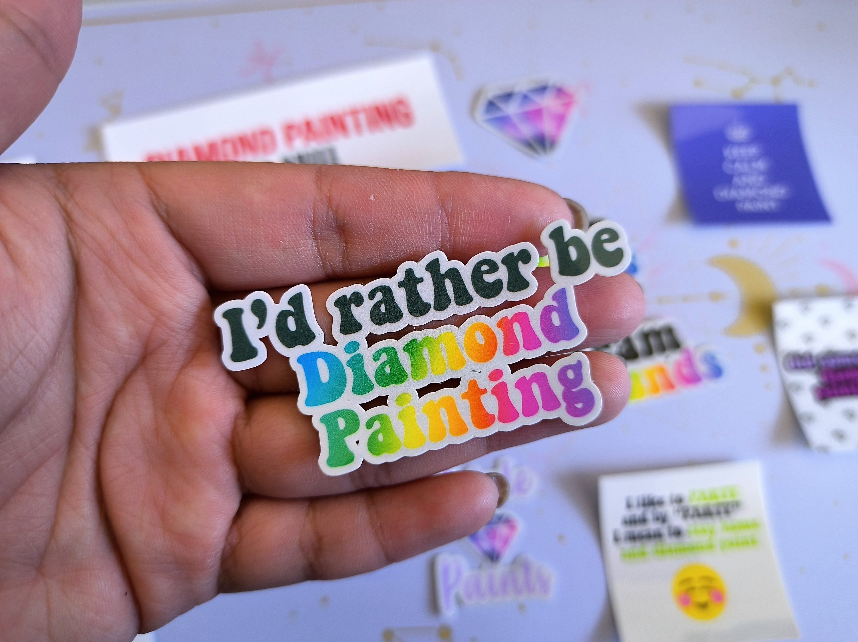 Diamond Painting Stickers, Diamond Painting Quotes Stickers, Printable