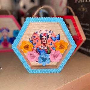 Frida, wall decor, home decor, picture art, shadowbox