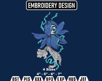 Floral Eye Embroidery Design, Botanical Applique (Digital Download)