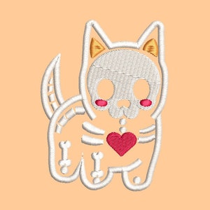 Skeleton Dog, Cartoon Inspired Embroidery Designs, Machine Embroidery Design file, Pes, Dst, Jef, Vp3, Hus, Instant Download