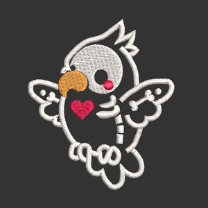 Skeleton Parrot, Cartoon Inspired Embroidery Designs, Machine Embroidery Design file, Pes, Dst, Jef, Vp3, Hus, Instant Download