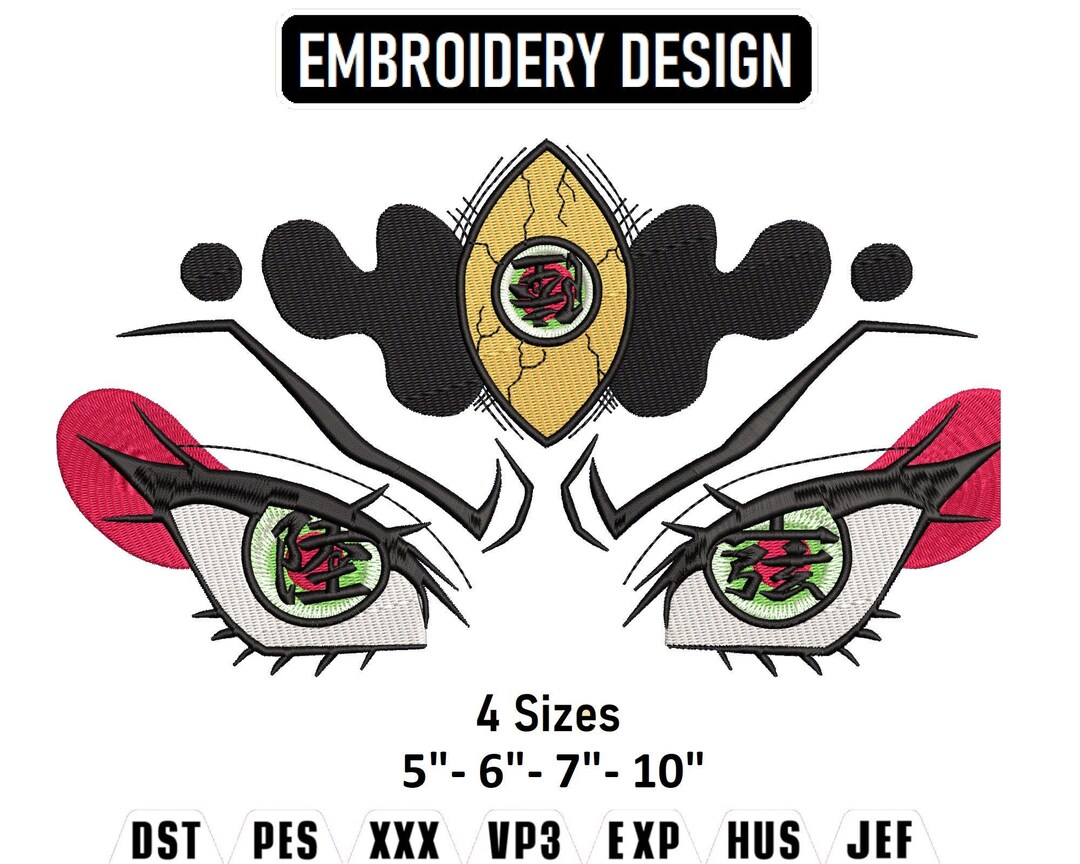 Anime Embroidery Designs, Anime Inspired Embroidery Designs, Machine