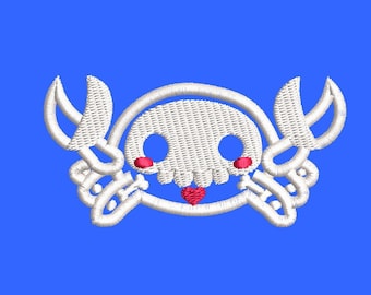 Skeleton Crab, Cartoon Inspired Embroidery Designs, Machine Embroidery Design file, Pes, Dst, Jef, Vp3, Hus, Instant Download