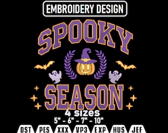 Spooky Season Halloween Machine Embroidery Design