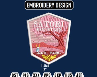 Satori National Park Applique Patch Embroidery Design (Digital Download)